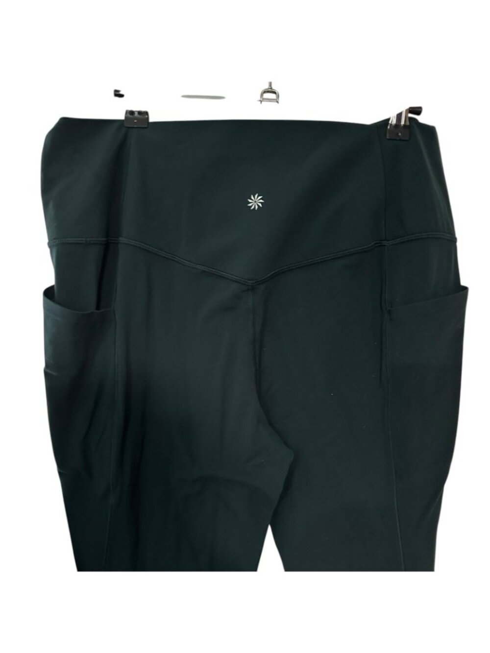 Athleta Leggings Salutation Stash Pocket 7/8 Tight Green Pockets Size XL Tall - Picture 7 of 7
